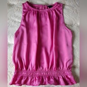 Ann Taylor Sleeveless Pink Top Women's size M EUC